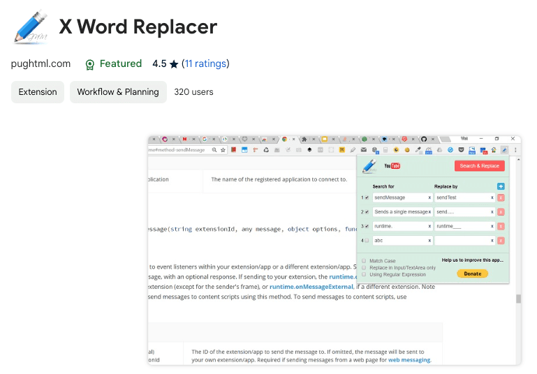 X Word Replacer